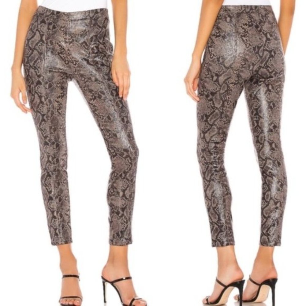 Blank NYC Brown Snake Print Faux Leather Leggings